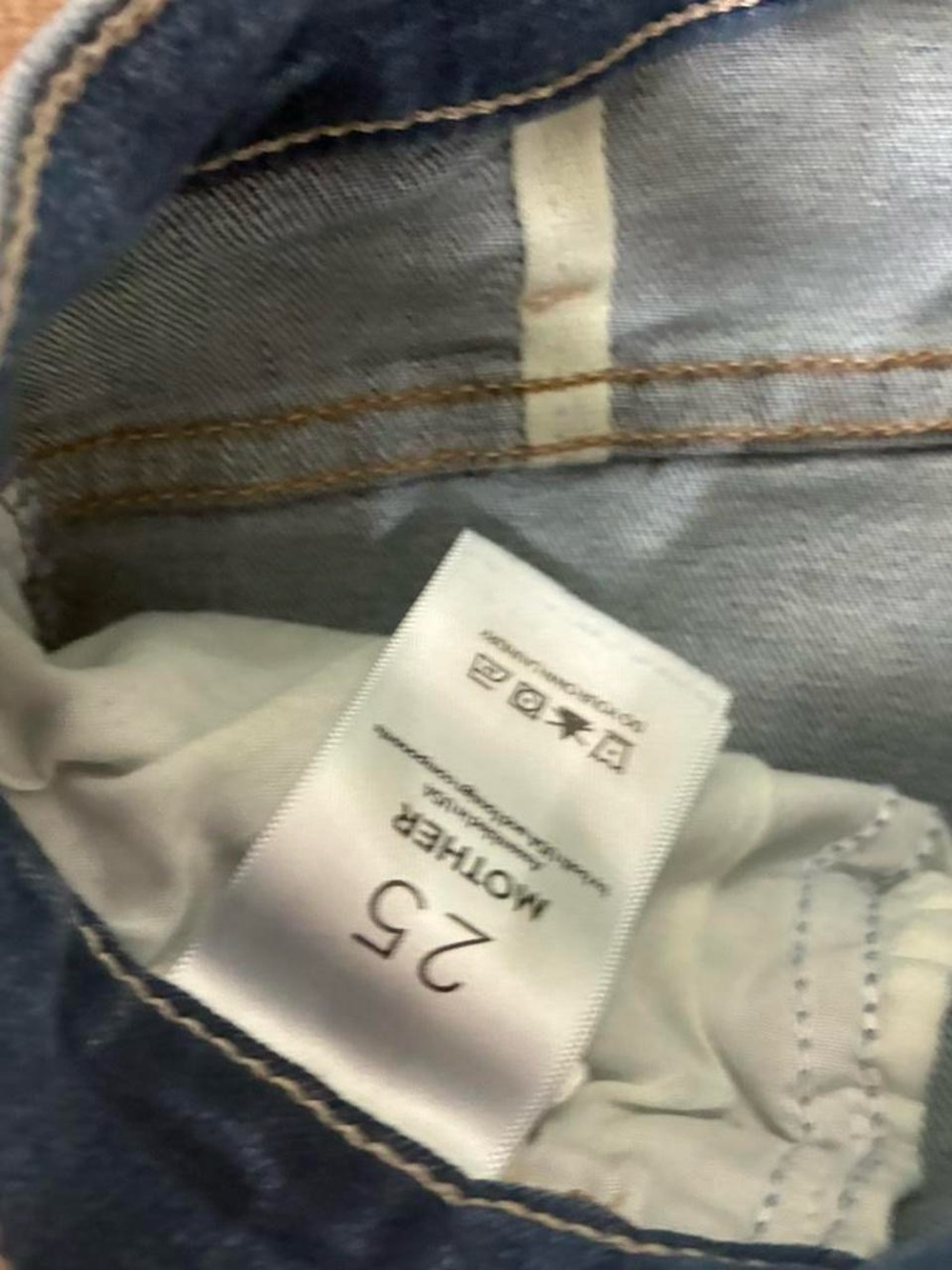 MOTHER The Hustler Ankle Fray Jeans Size 25 High Rise Crop Flare Raw Hem - Picture 4 of 6
